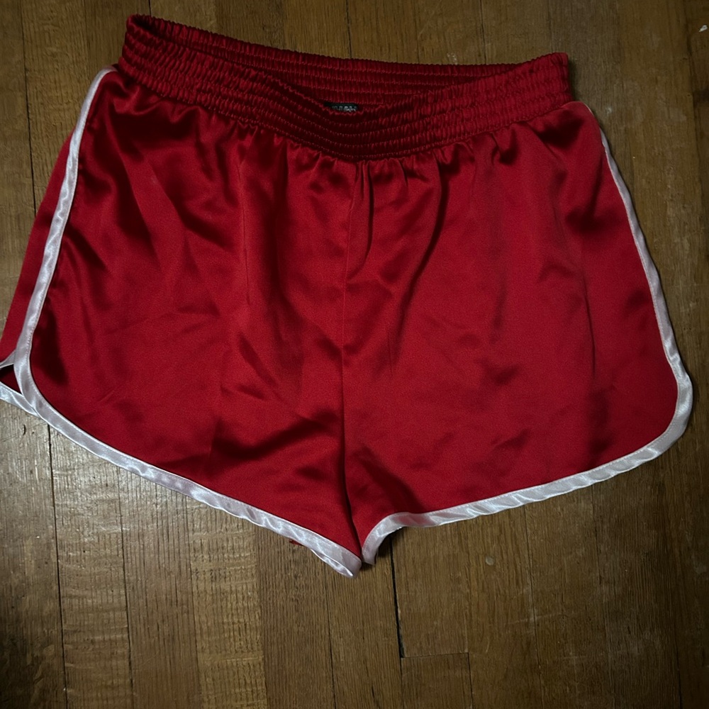 Wild Fable Red Athletic Shorts with White Trim
